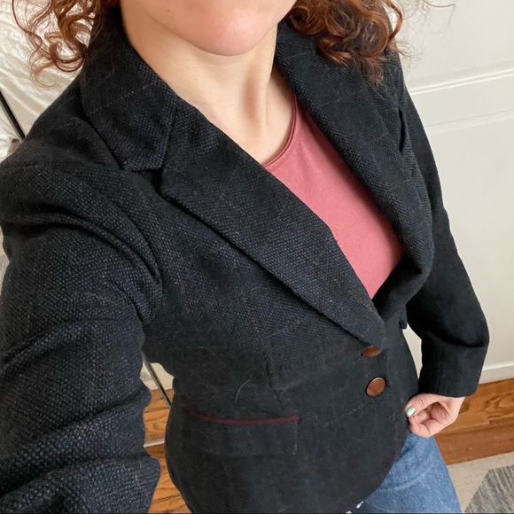 3 for 20$🌼 Dark Blue Tweed Blazer - Picture 6 of 11